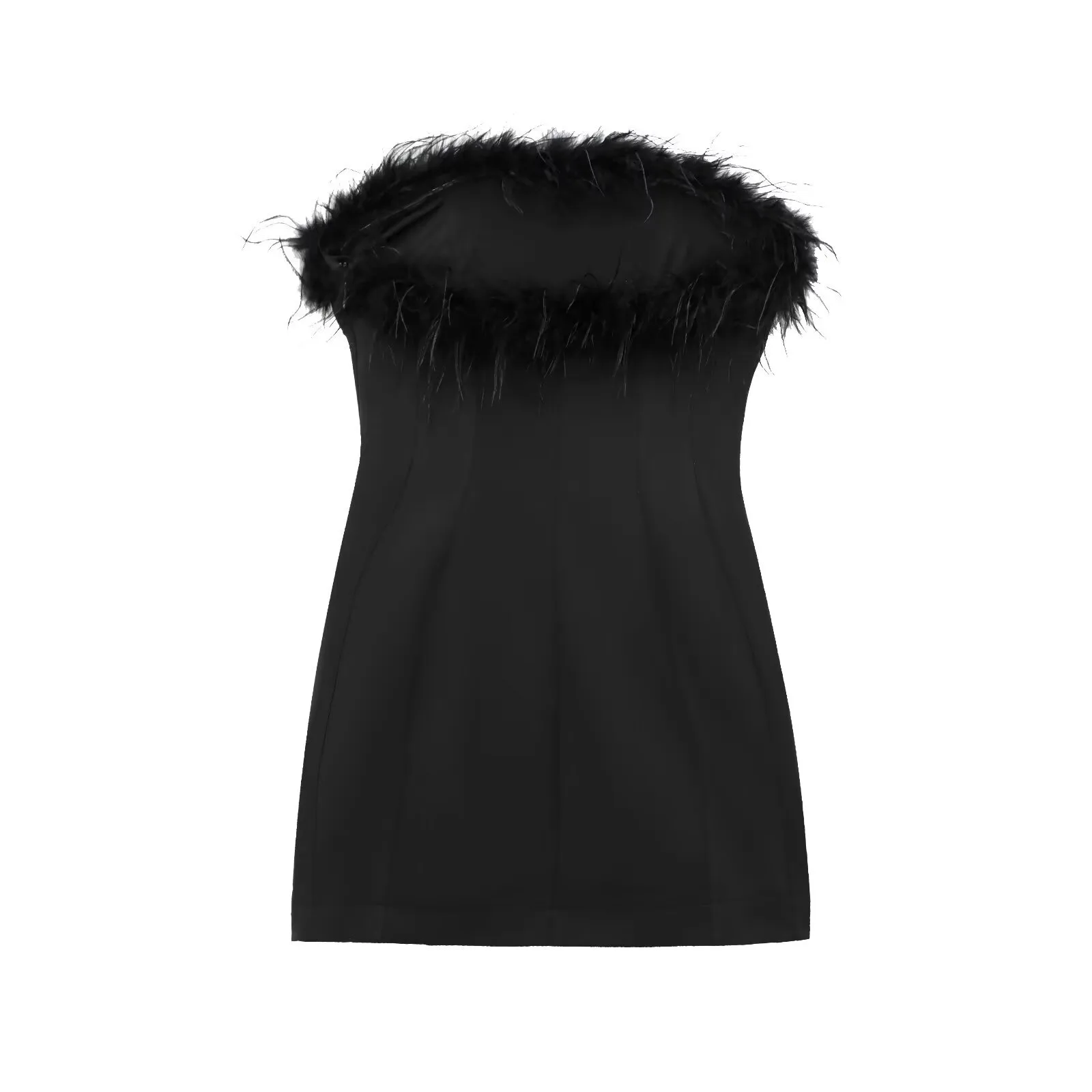 Women's Hip Skirt Sexy Strapless Sleeveless Solid Color Above Knee Holiday Banquet Selfie display picture 2