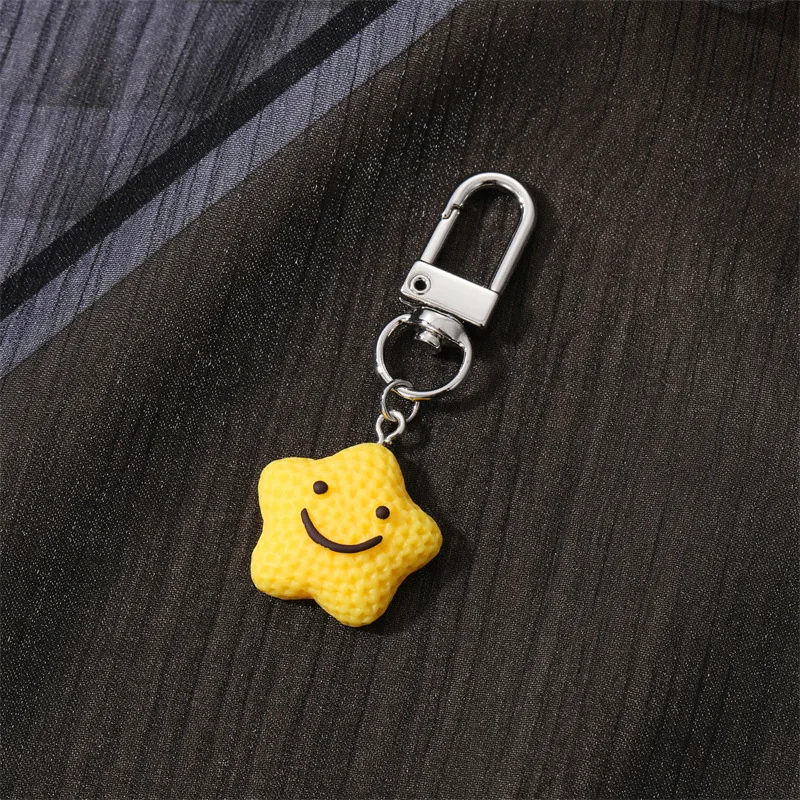 Cute Rainbow Star Moon Synthetic Resin Unisex Bag Pendant Keychain display picture 5