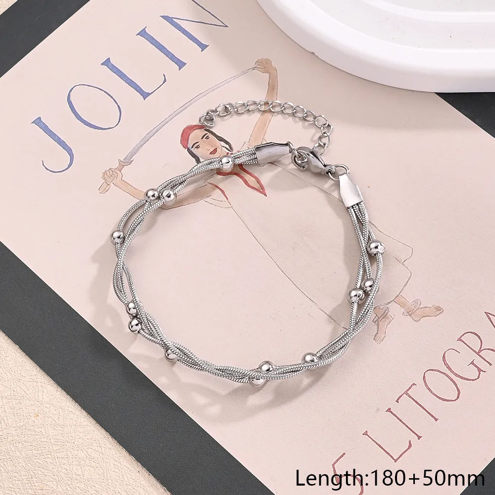 Casual Simple Style Classic Style Round 304 Stainless Steel Handmade Polishing Plating 18K Gold Plated Rose Gold Plated Unisex Bracelets display picture 2
