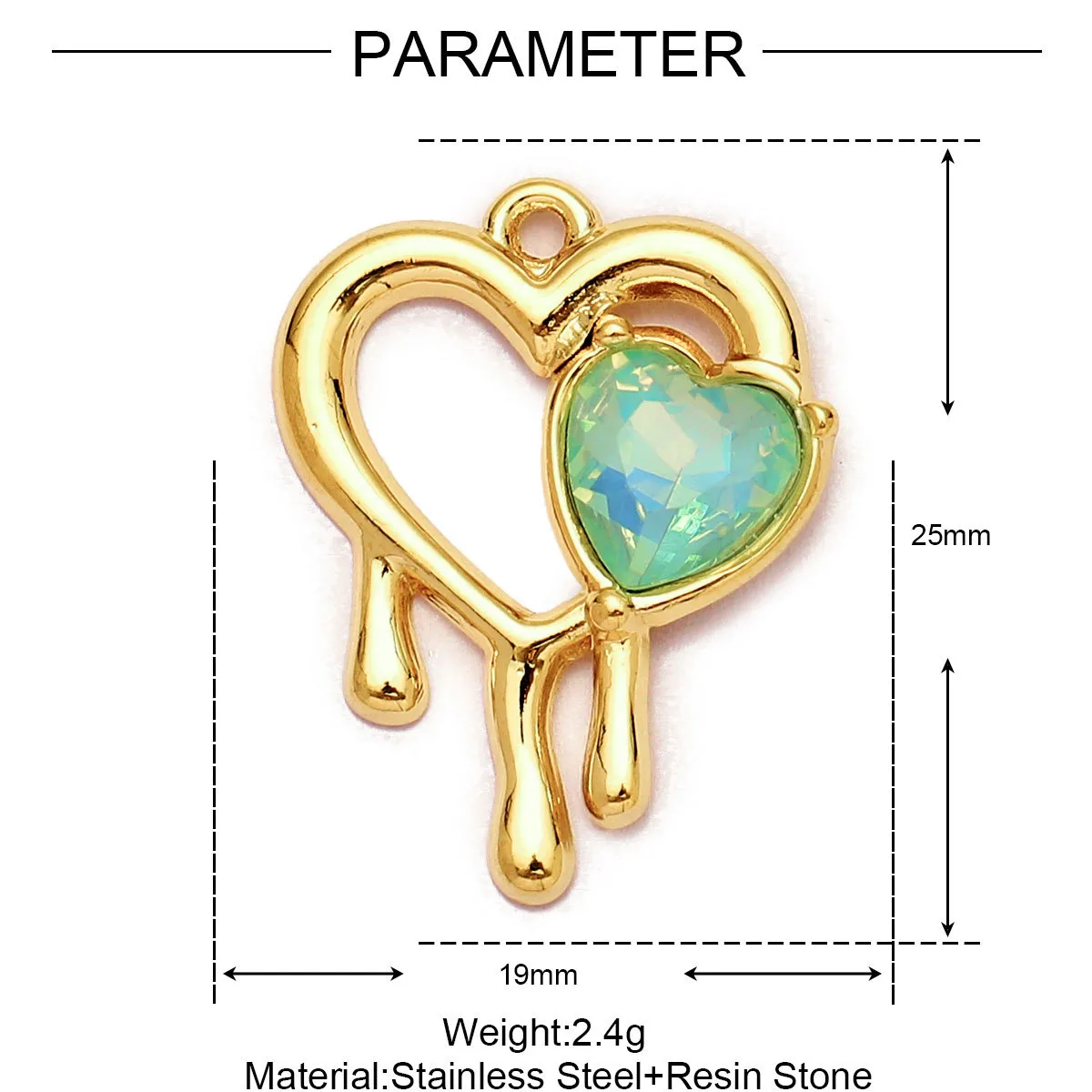 Simple Style Moon Heart Shape Butterfly 304 Stainless Steel Plating DIY Jewelry Accessories display picture 4