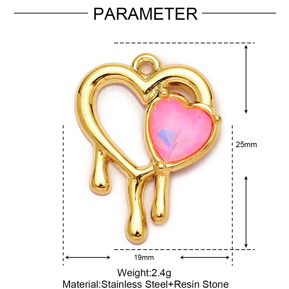 Simple Style Moon Heart Shape Butterfly 304 Stainless Steel Plating DIY Jewelry Accessories display picture 6