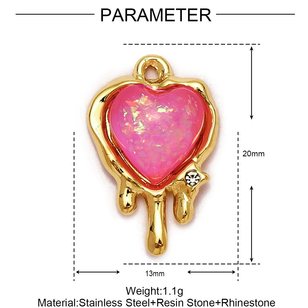 Simple Style Moon Heart Shape Butterfly 304 Stainless Steel Plating DIY Jewelry Accessories display picture 14