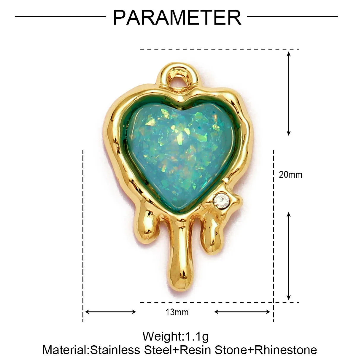Simple Style Moon Heart Shape Butterfly 304 Stainless Steel Plating DIY Jewelry Accessories display picture 16