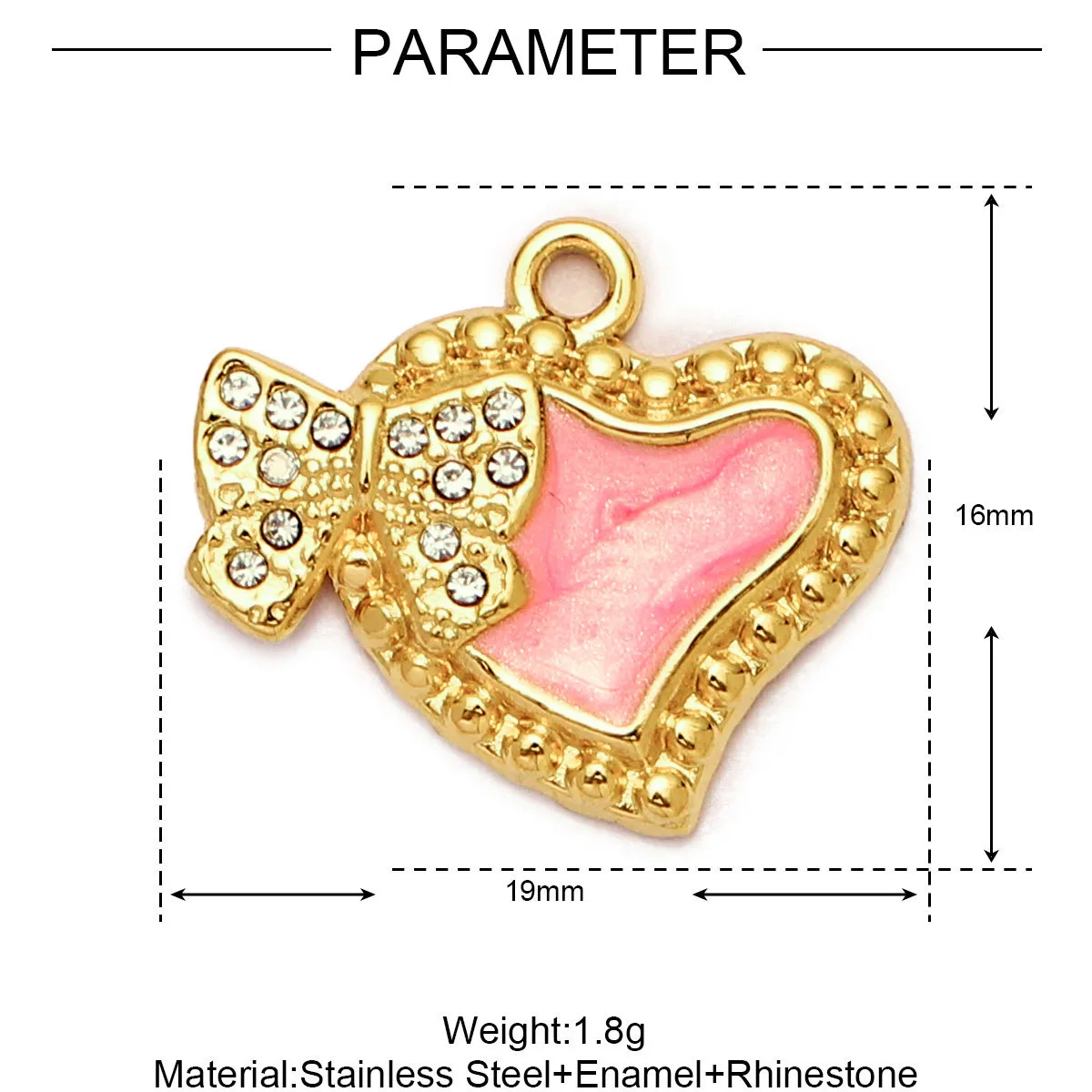 Simple Style Moon Heart Shape Butterfly 304 Stainless Steel Plating DIY Jewelry Accessories display picture 22