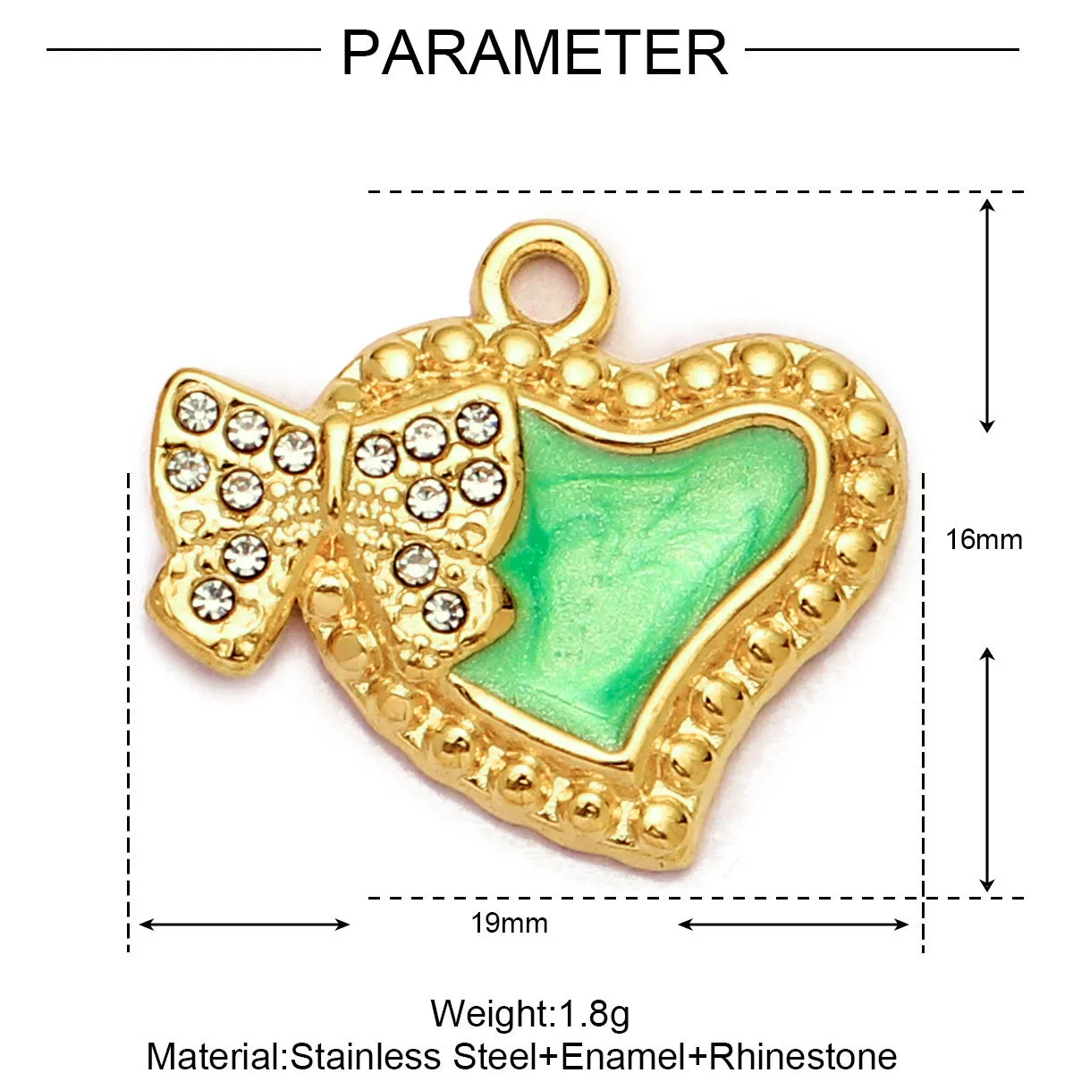 Simple Style Moon Heart Shape Butterfly 304 Stainless Steel Plating DIY Jewelry Accessories display picture 24