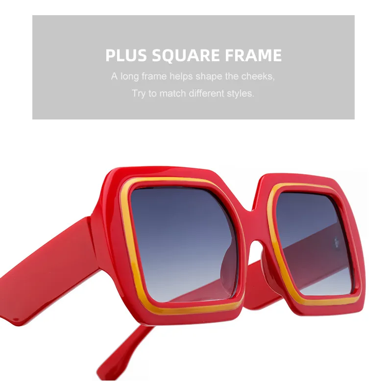 Vacation Modern Style Geometric Pc Square Full Frame Glasses display picture 7