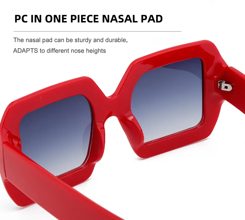 Vacation Modern Style Geometric Pc Square Full Frame Glasses display picture 10