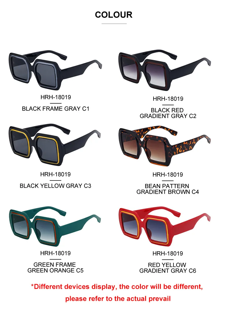 Vacation Modern Style Geometric Pc Square Full Frame Glasses display picture 11