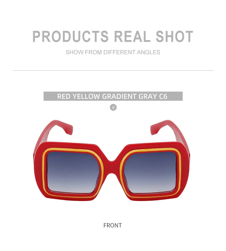 Vacation Modern Style Geometric Pc Square Full Frame Glasses display picture 13