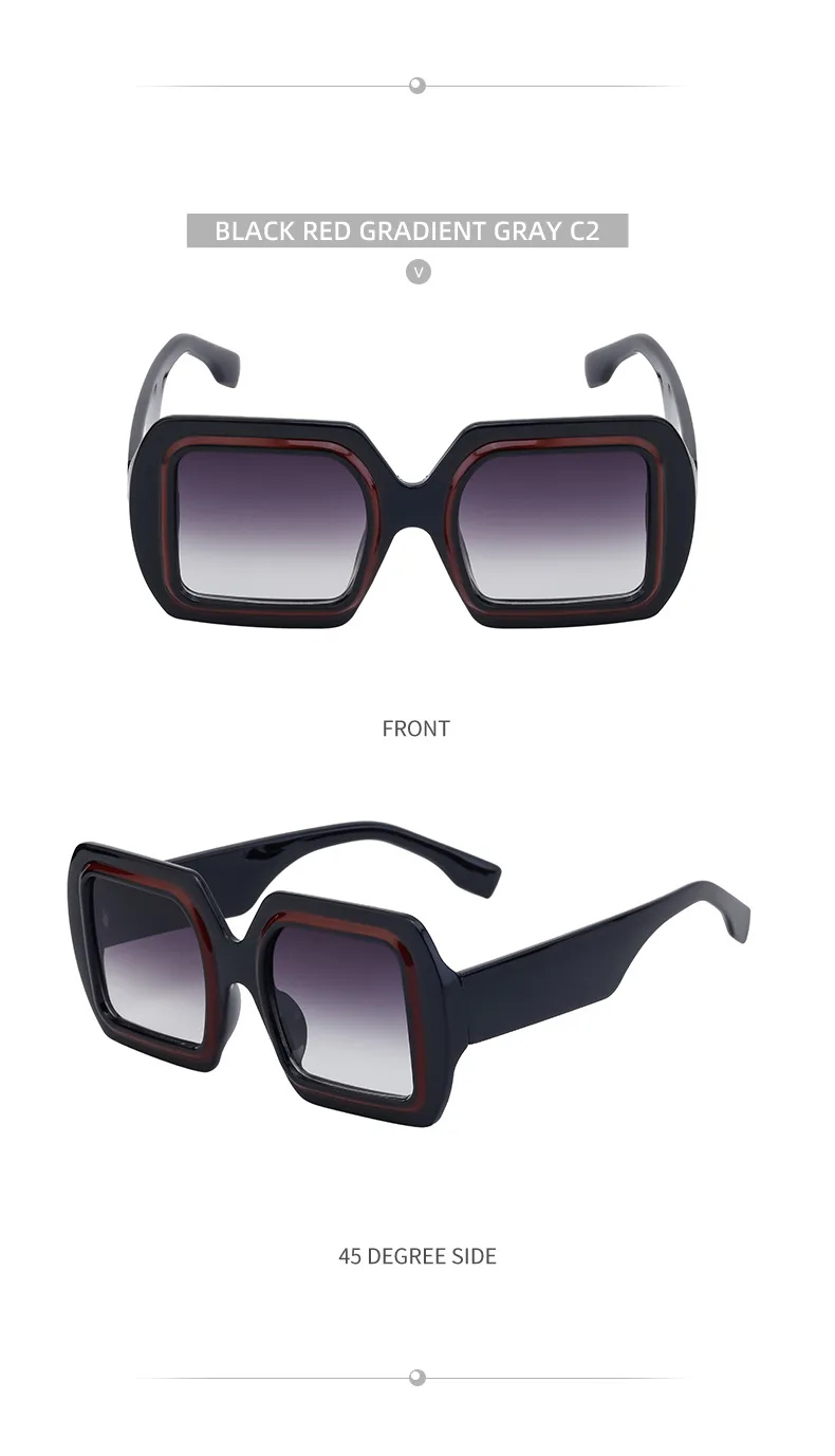Vacation Modern Style Geometric Pc Square Full Frame Glasses display picture 16