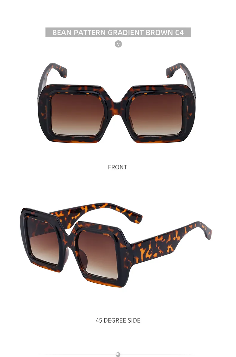 Vacation Modern Style Geometric Pc Square Full Frame Glasses display picture 18