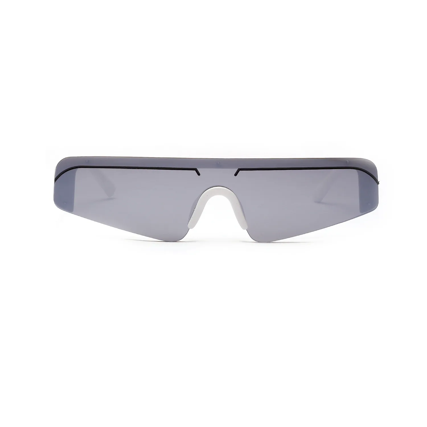 Vacation Simple Style Color Block Ac Cat Eye Half Frame Glasses display picture 2