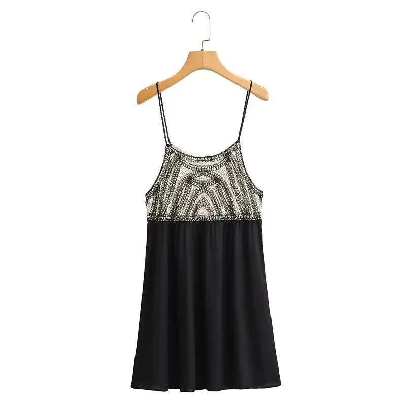 Women's Strap Dress Sexy Strap Patchwork Sleeveless Color Block Above Knee Casual Holiday Party display picture 2