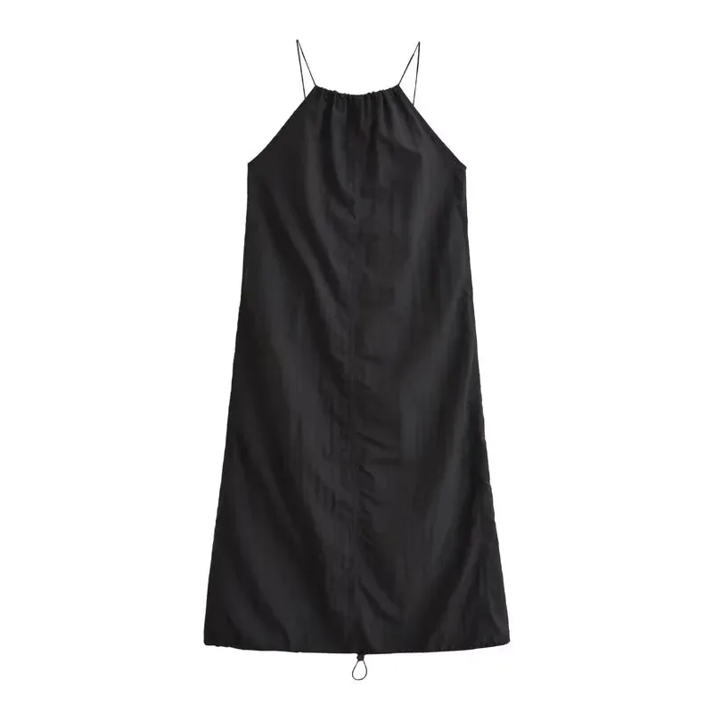 Women's Strap Dress Elegant Strap Sleeveless Solid Color Midi Dress Casual Daily display picture 4