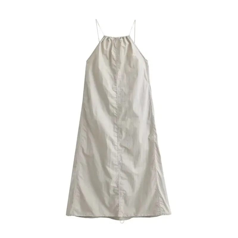 Women's Strap Dress Elegant Strap Sleeveless Solid Color Midi Dress Casual Daily display picture 2
