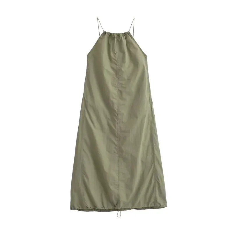 Women's Strap Dress Elegant Strap Sleeveless Solid Color Midi Dress Casual Daily display picture 8