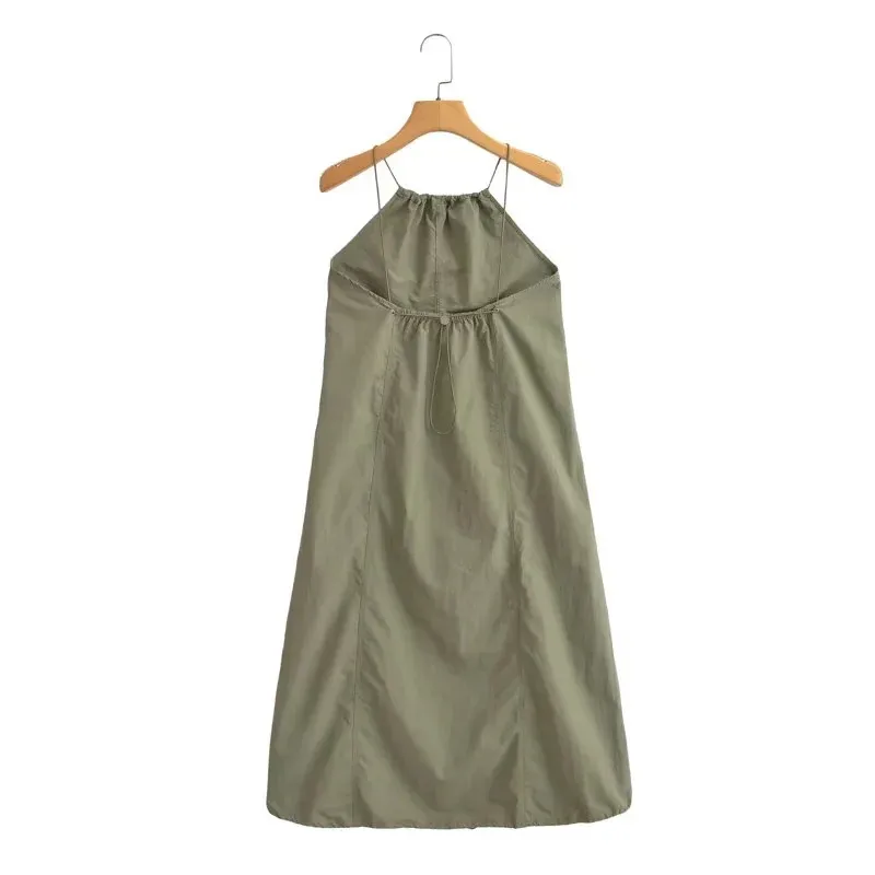 Women's Strap Dress Elegant Strap Sleeveless Solid Color Midi Dress Casual Daily display picture 9