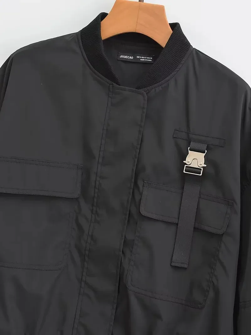 Women's Streetwear Solid Color Zipper Outdoor Jacket display picture 3