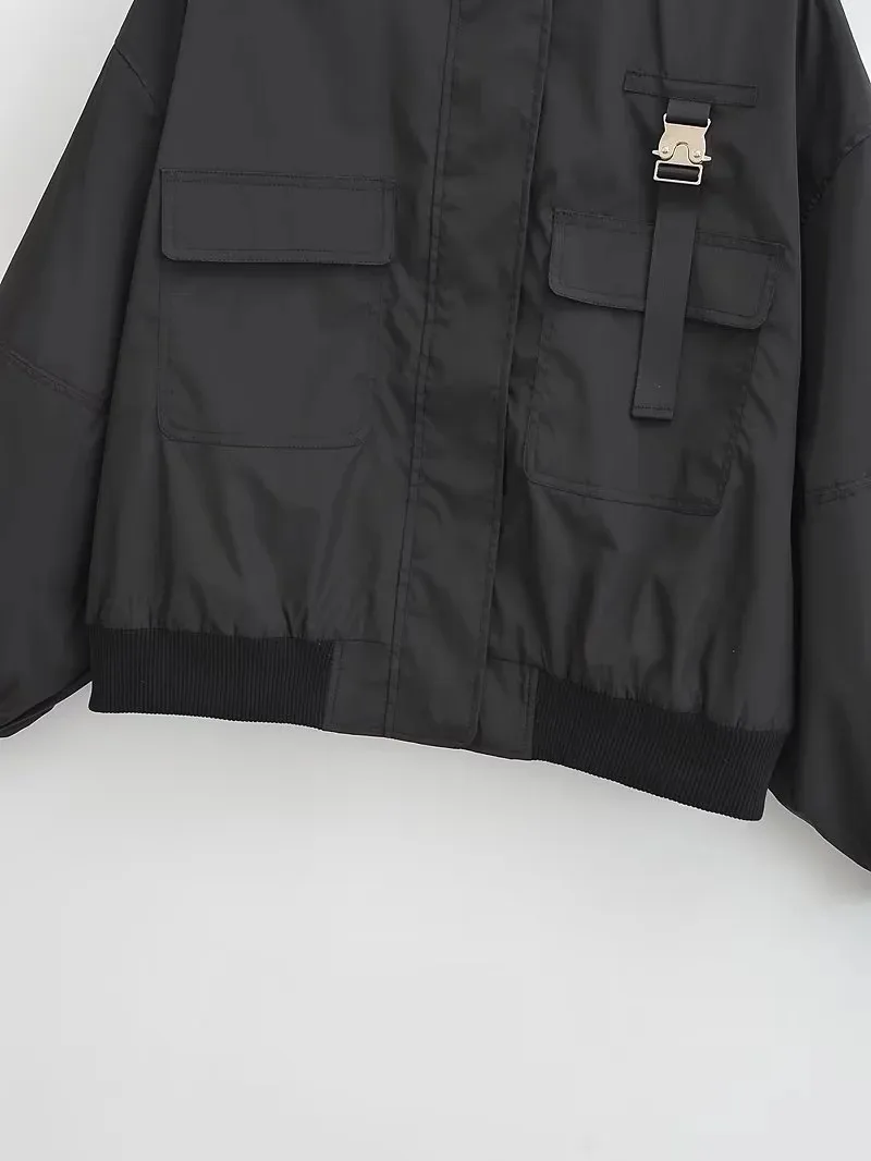 Women's Streetwear Solid Color Zipper Outdoor Jacket display picture 4