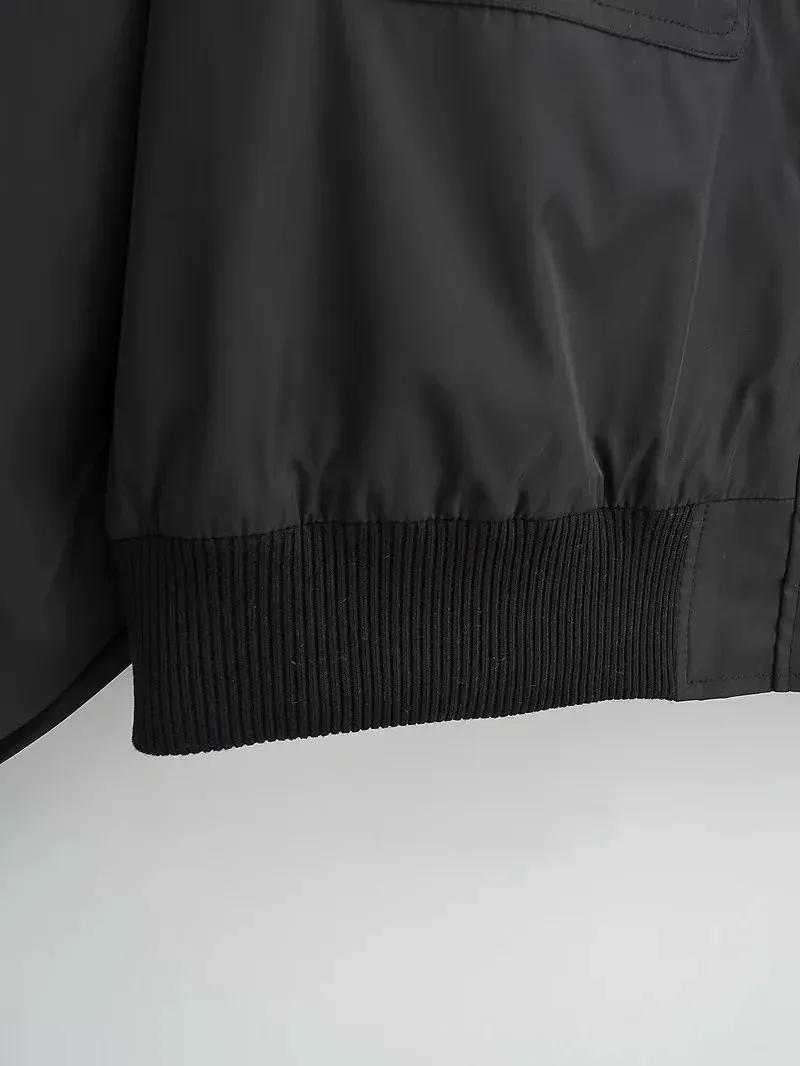 Women's Streetwear Solid Color Zipper Outdoor Jacket display picture 7