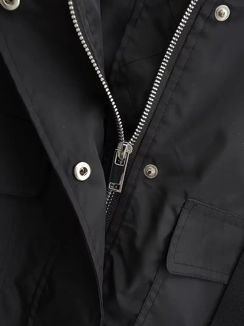 Women's Streetwear Solid Color Zipper Outdoor Jacket display picture 8