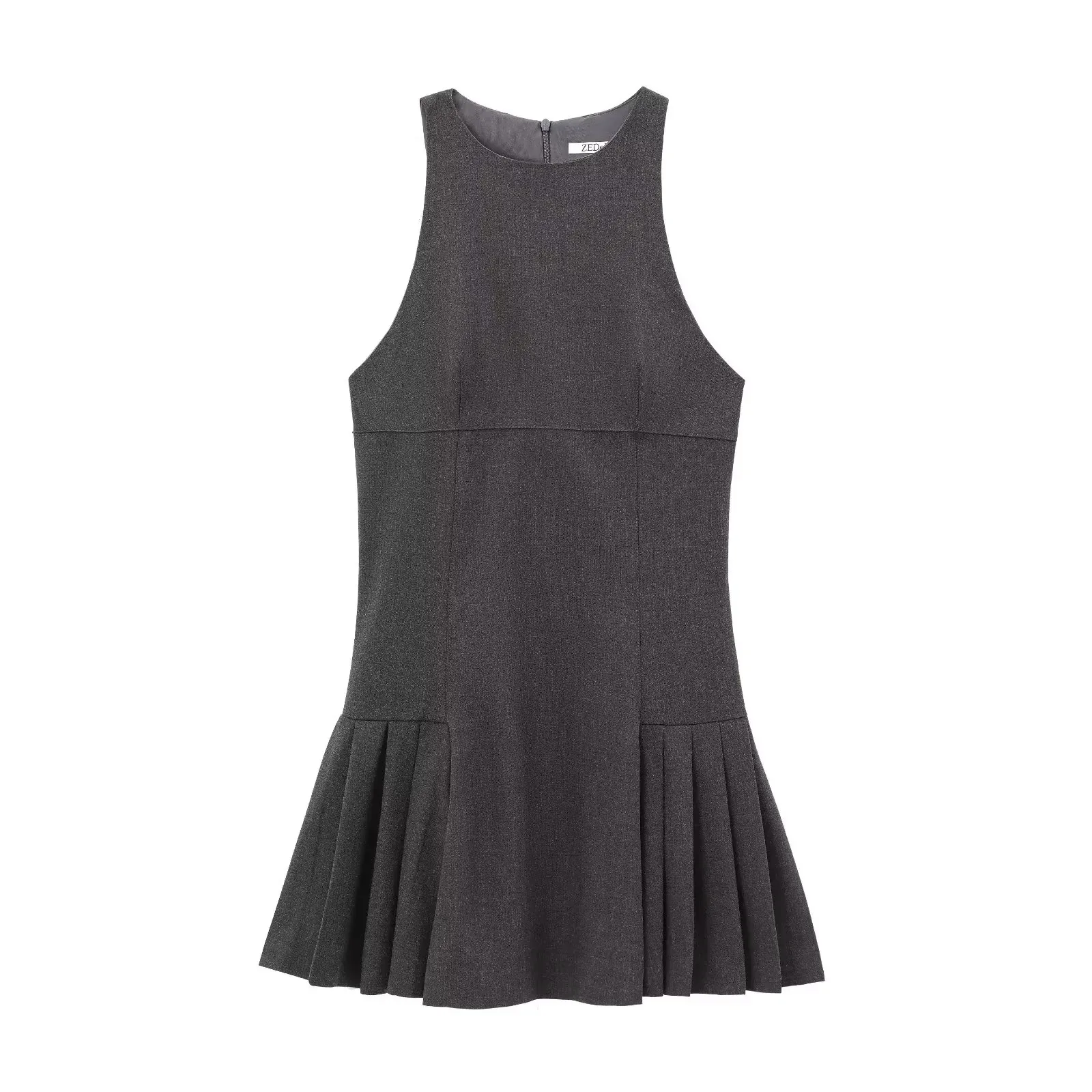 Women's Sheath Dress Elegant Round Neck Sleeveless Solid Color Above Knee Holiday Daily Selfie display picture 1