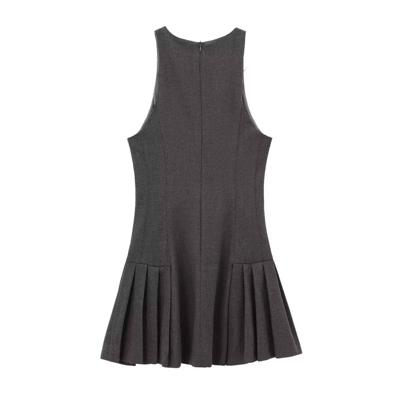 Women's Sheath Dress Elegant Round Neck Sleeveless Solid Color Above Knee Holiday Daily Selfie display picture 2