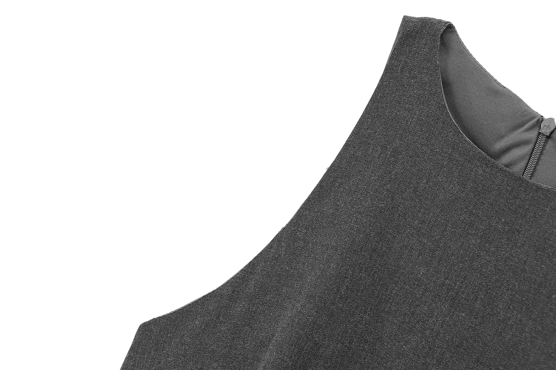 Women's Sheath Dress Elegant Round Neck Sleeveless Solid Color Above Knee Holiday Daily Selfie display picture 4