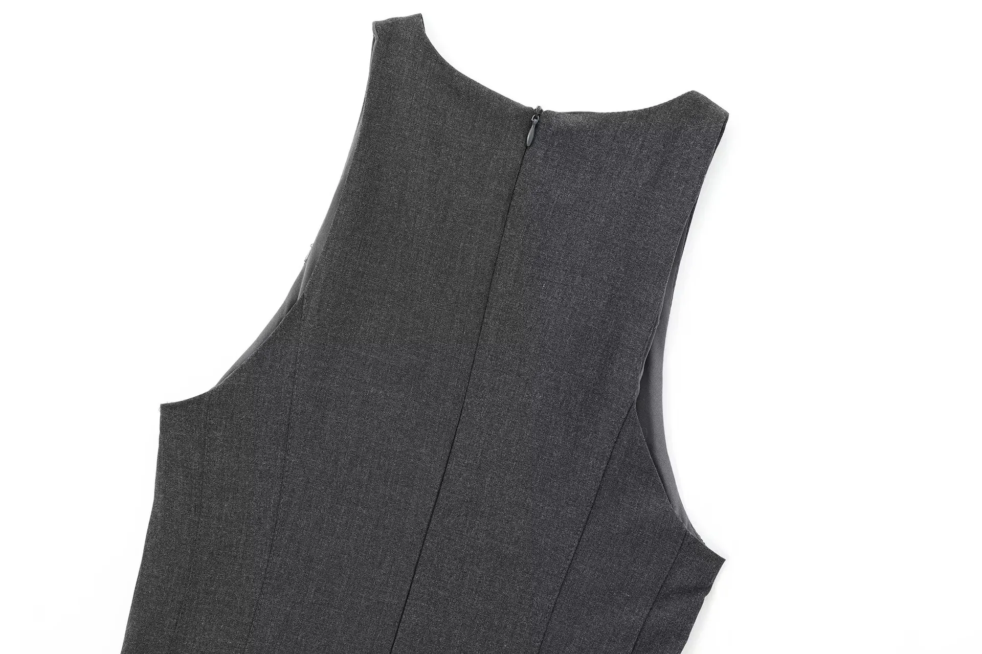 Women's Sheath Dress Elegant Round Neck Sleeveless Solid Color Above Knee Holiday Daily Selfie display picture 6