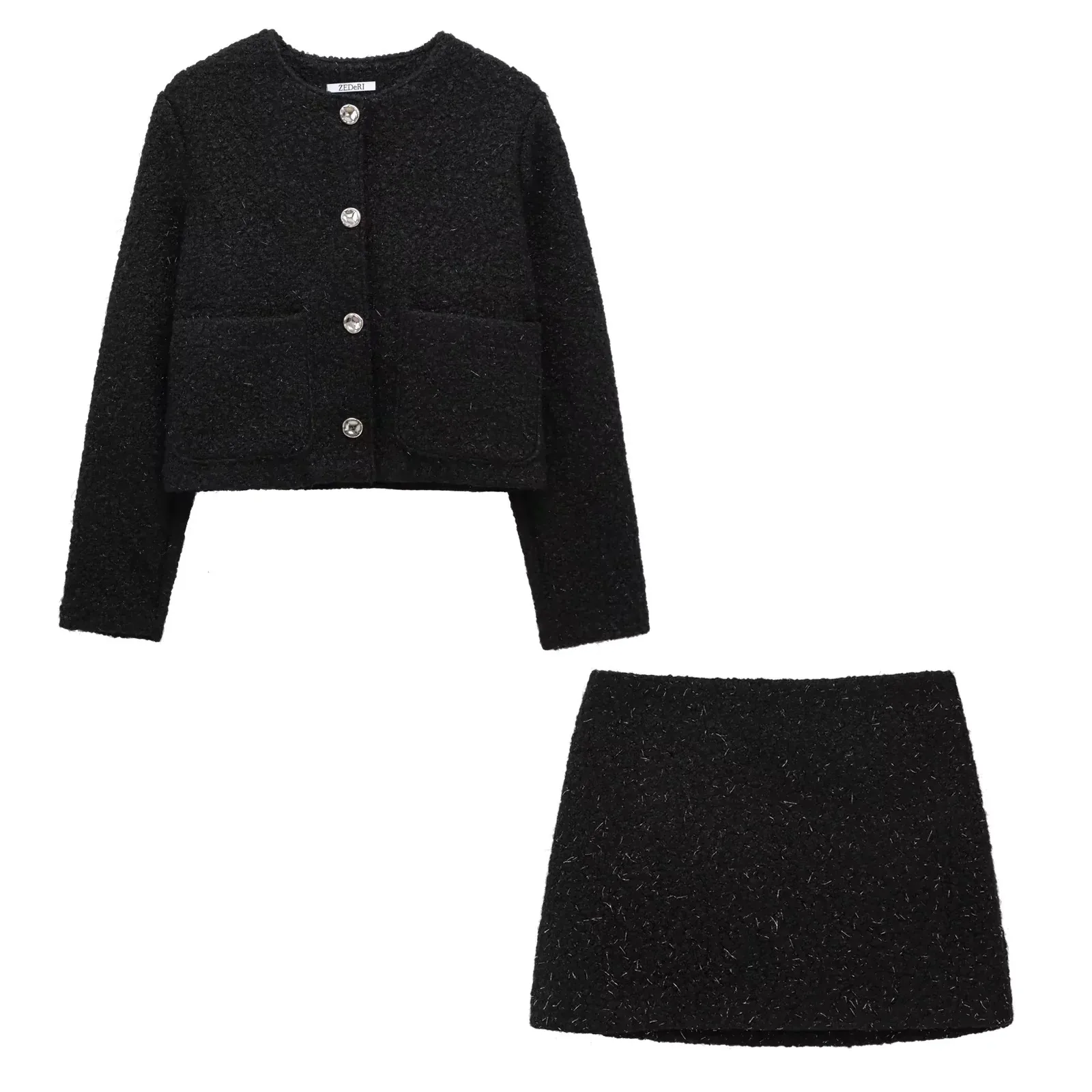 Holiday Banquet Selfie Women's Casual Elegant Streetwear Solid Color Polyester Skirt Co-ord Set Shorts Sets display picture 1