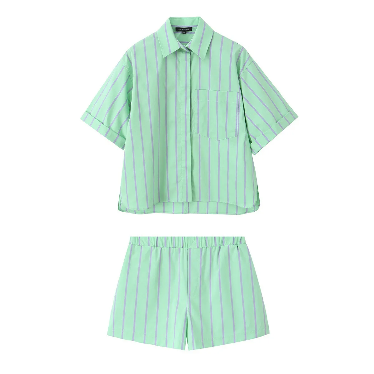 Holiday Daily Selfie Women's Streetwear Stripe Polyester Shorts Co-ord Set Shorts Sets display picture 1