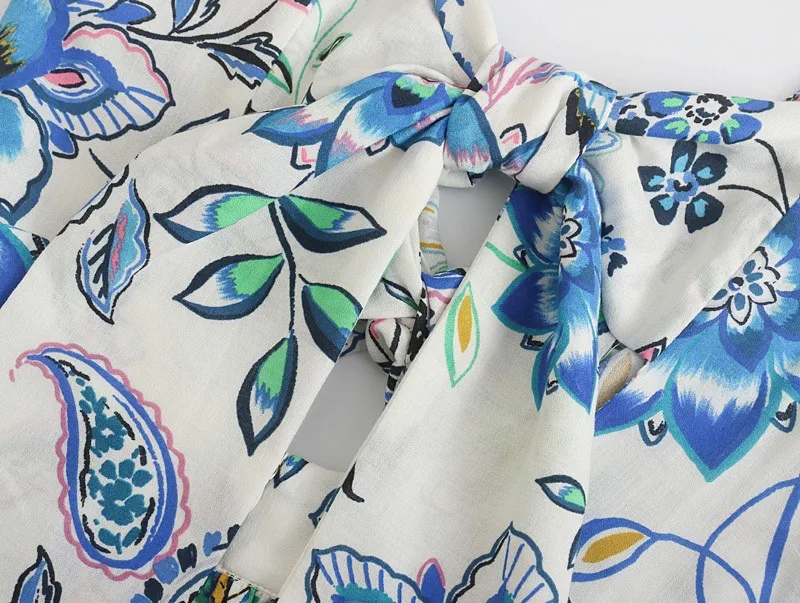 Women's Floral Dress Elegant V Neck Sleeveless Printing Midi Dress Holiday Banquet Selfie display picture 8