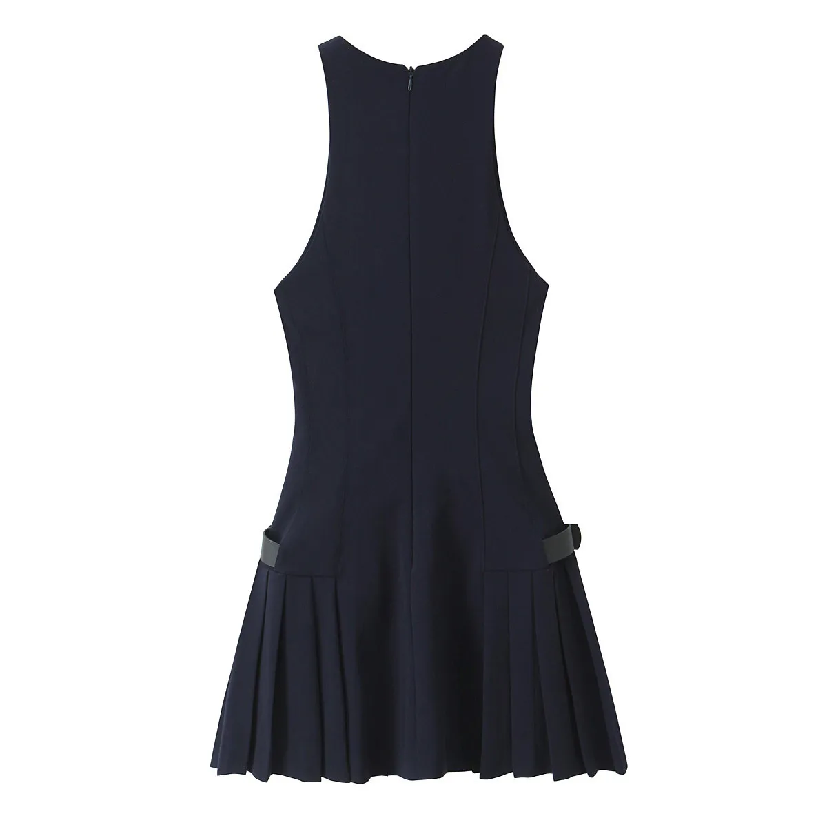 Women's Sheath Dress Elegant Round Neck Sleeveless Solid Color Above Knee Holiday Banquet Selfie display picture 2