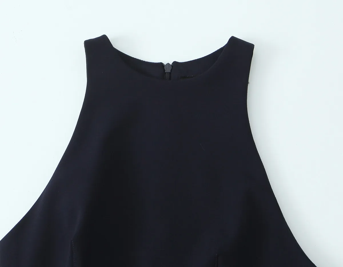 Women's Sheath Dress Elegant Round Neck Sleeveless Solid Color Above Knee Holiday Banquet Selfie display picture 4