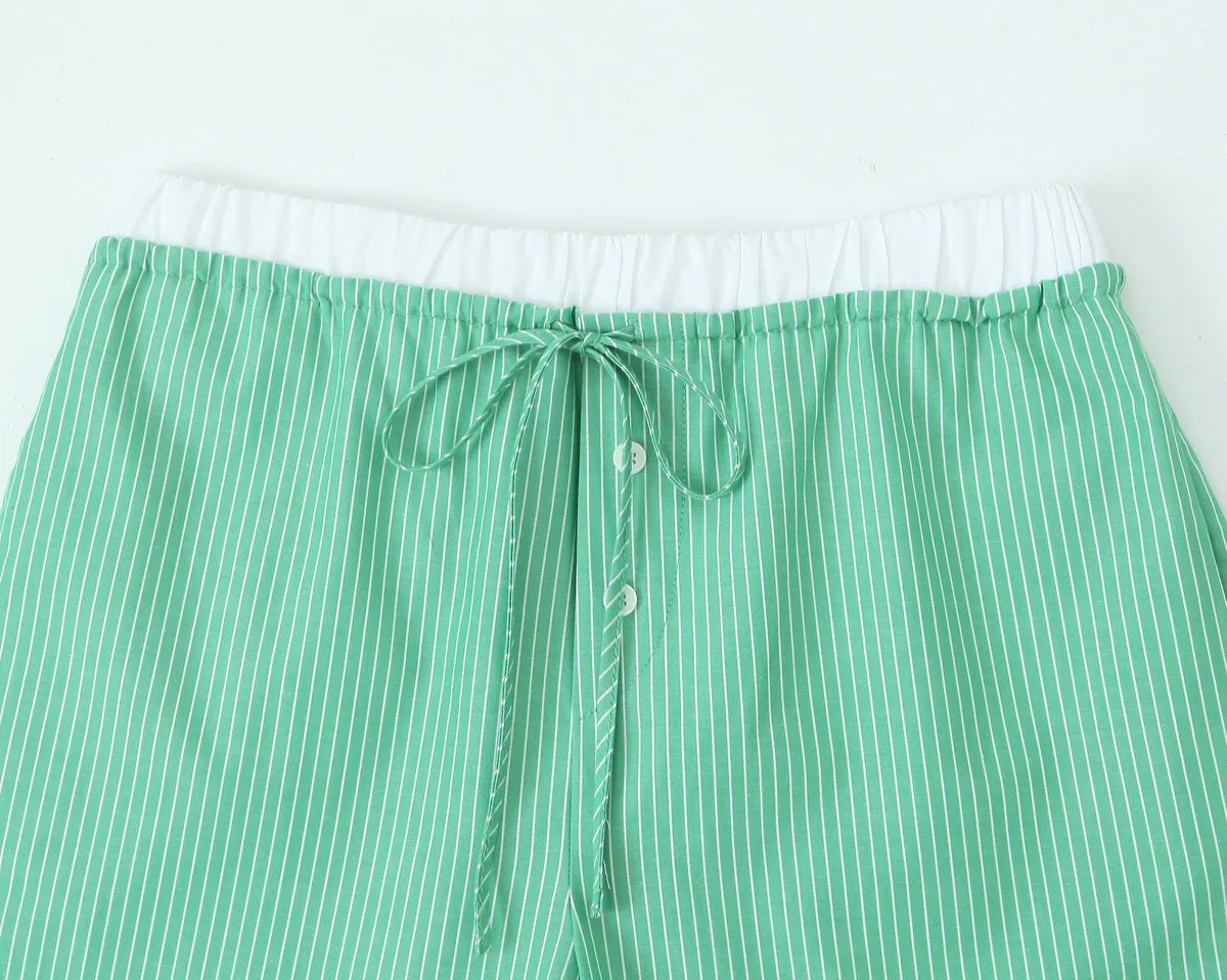 Holiday Selfie Women's Casual Elegant Streetwear Stripe Polyester Pant Co-ord Set Shorts Sets display picture 13