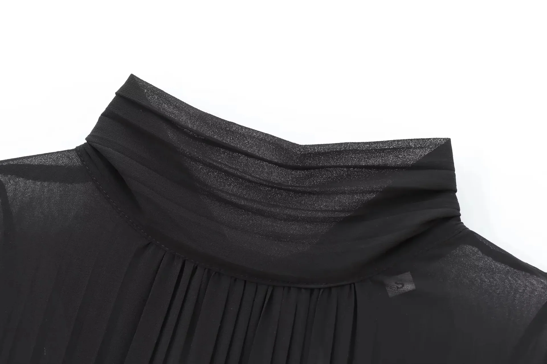 Women's T Shirt Dress Elegant Standing Collar Patchwork Long Sleeve Solid Color Above Knee Party Cocktail Party display picture 5