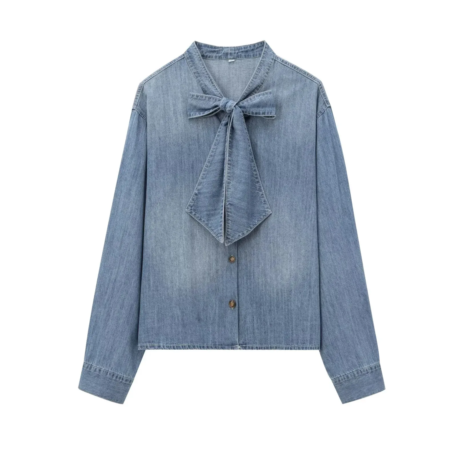 Women's Blouse Long Sleeve Blouses Bowknot Simple Style Solid Color display picture 1