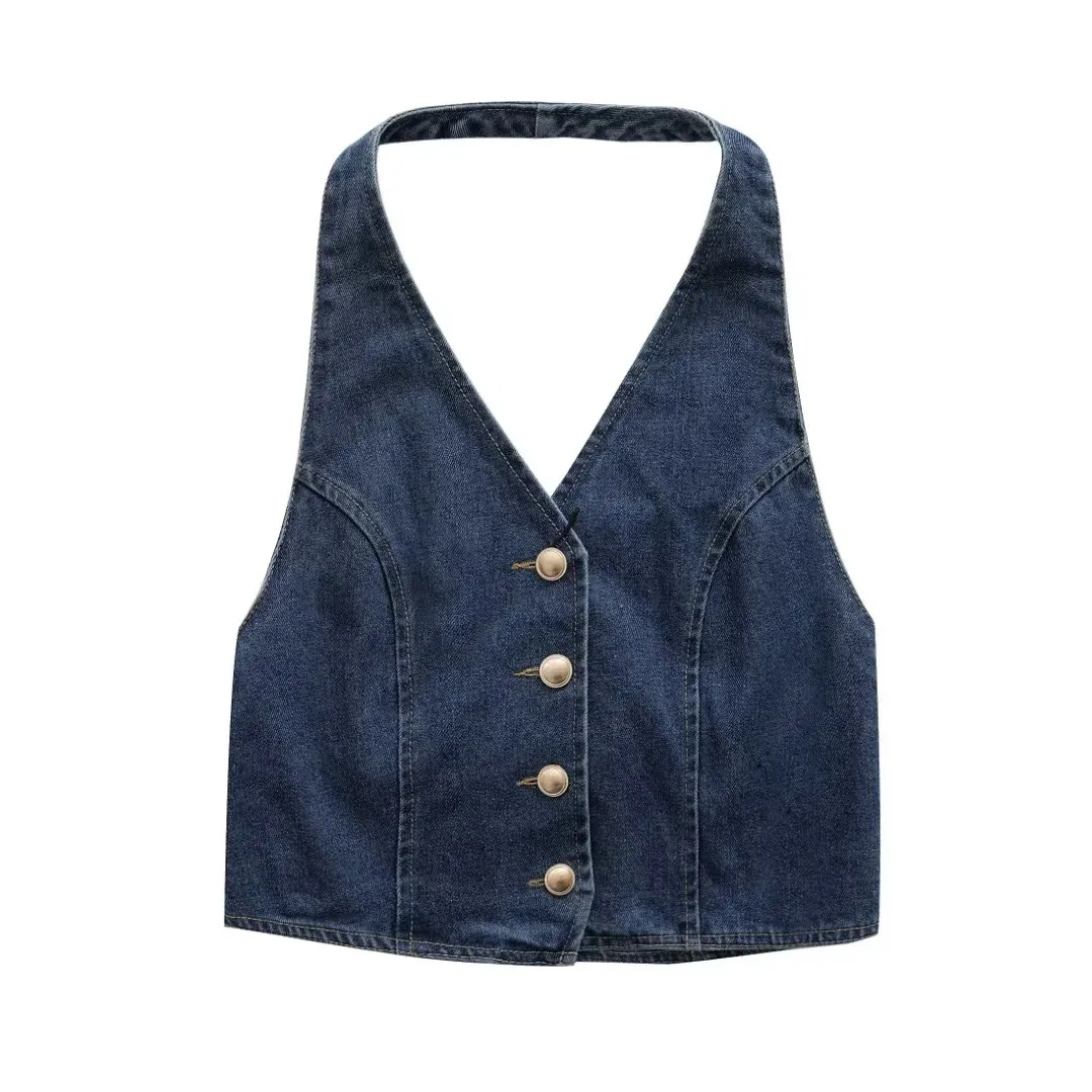 Women's Vest Tank Tops Backless Sexy Simple Style Solid Color display picture 1