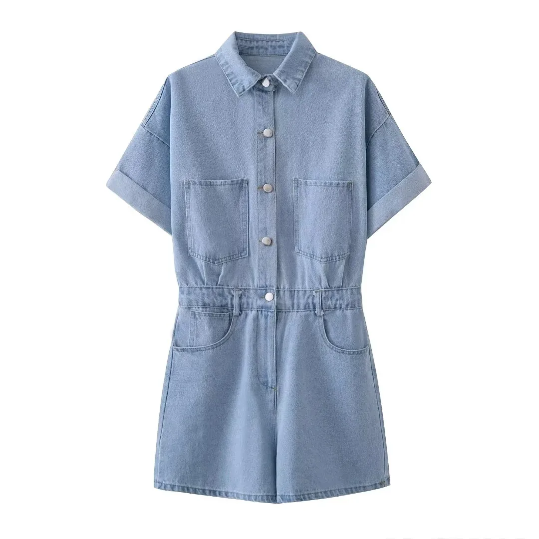 Women's Casual Daily Simple Style Solid Color Shorts Rompers display picture 1