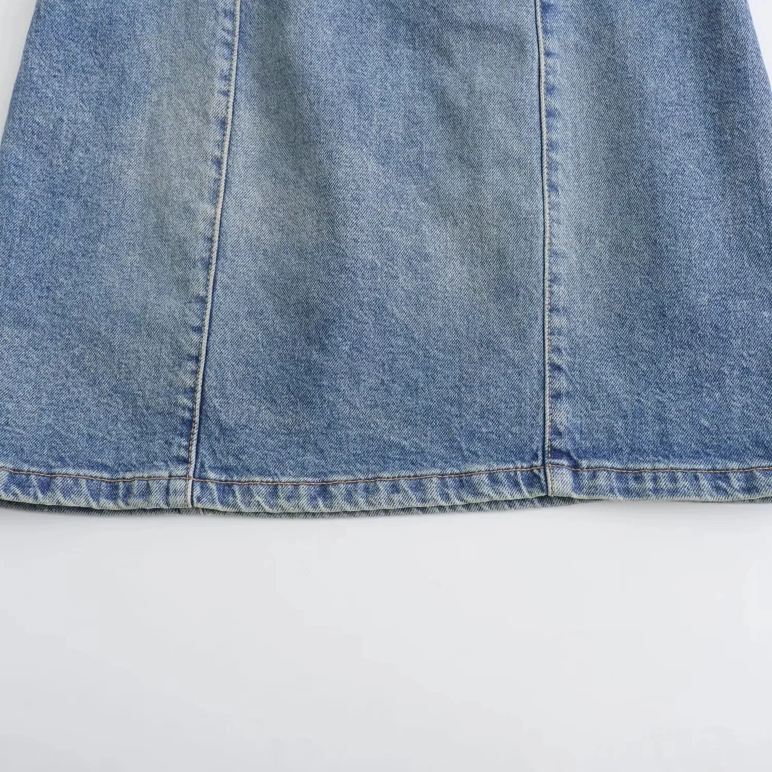 Women's Denim Dress Simple Style Halter Neck Sleeveless Solid Color Above Knee Casual Holiday Daily display picture 6
