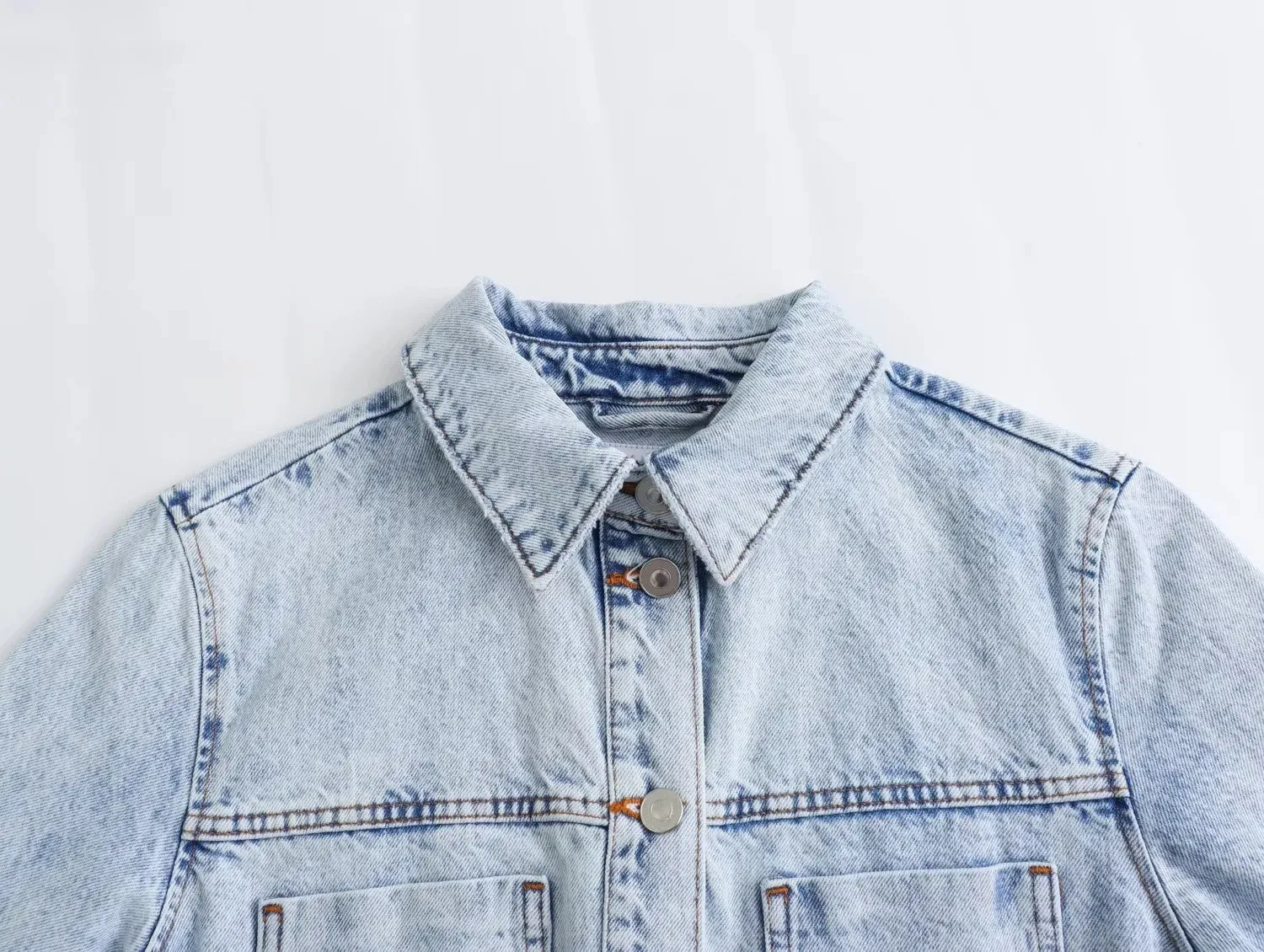 Women's Denim Dress Simple Style Turndown Long Sleeve Solid Color Above Knee Casual Holiday Daily display picture 3