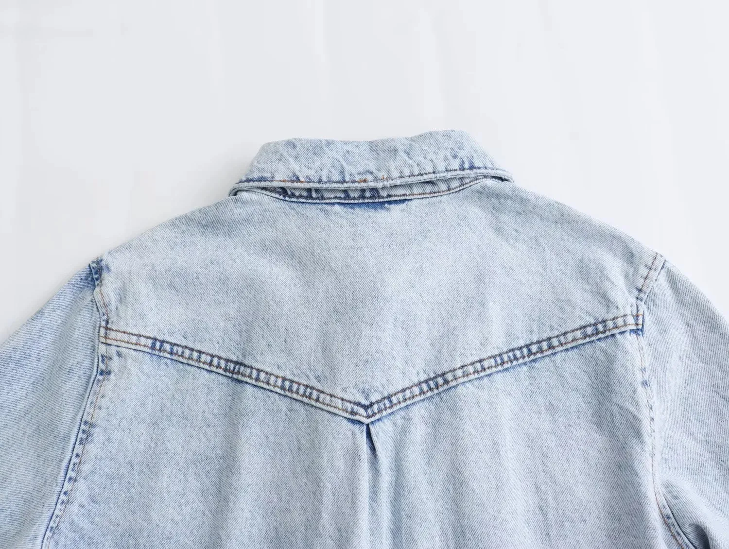 Women's Denim Dress Simple Style Turndown Long Sleeve Solid Color Above Knee Casual Holiday Daily display picture 4
