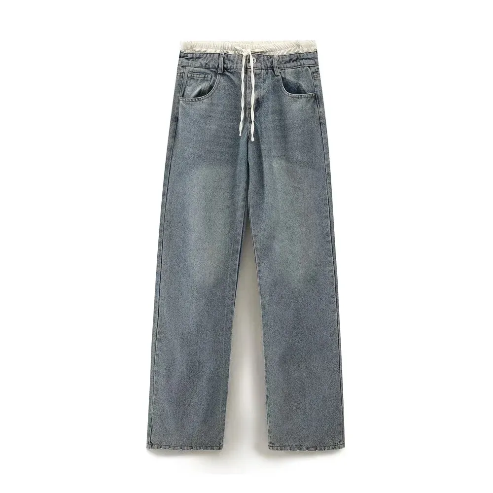 Women's Casual Daily Street Vintage Style Color Block Full Length Patchwork Jeans display picture 1