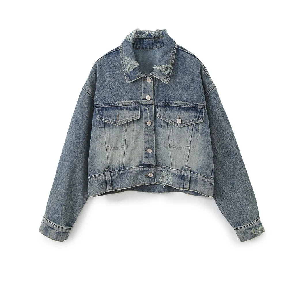 Casual Daily Women's Vintage Style Streetwear Color Block Denim Pants Sets Shorts Sets display picture 2