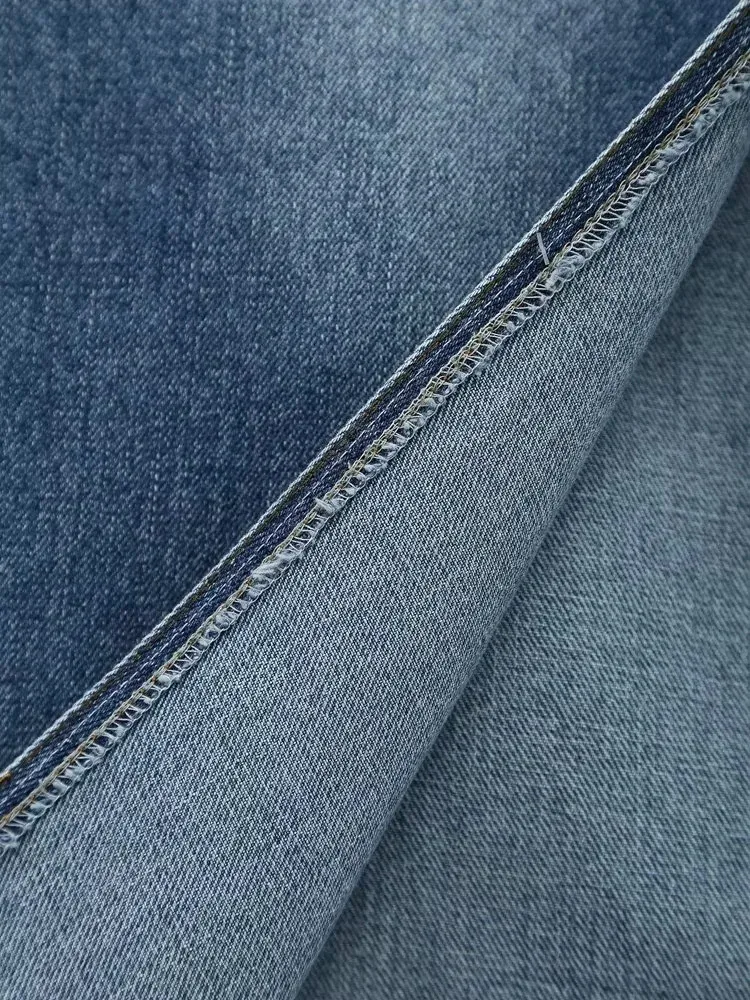 Women's Denim Skirt Simple Style Slit Solid Color Maxi Long Dress Casual Daily display picture 5