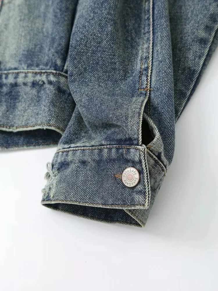 Casual Daily Women's Vintage Style Streetwear Color Block Denim Pants Sets Shorts Sets display picture 19