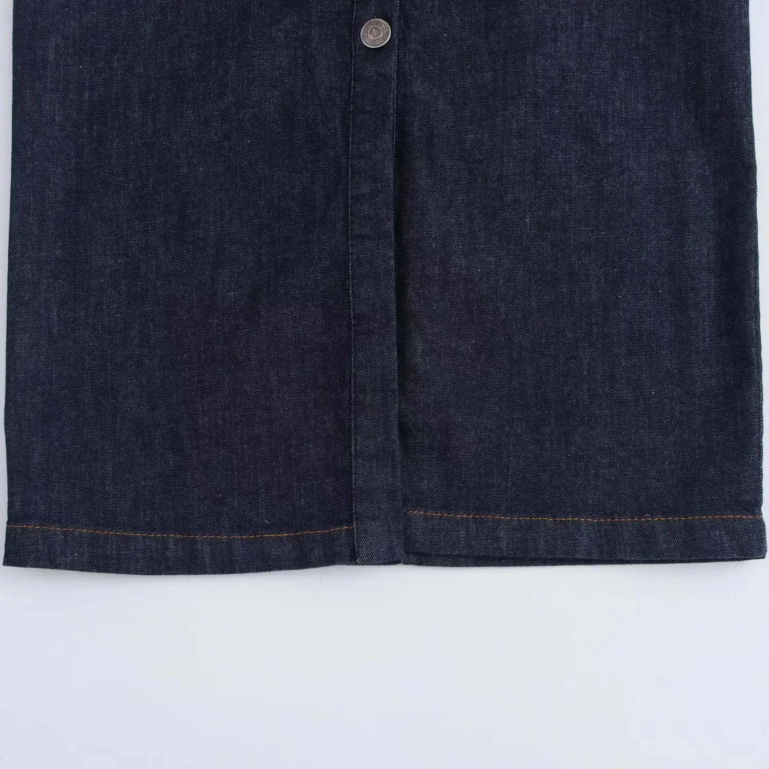 Women's Denim Dress Simple Style Shirt Collar Button Long Sleeve Solid Color Midi Dress Casual Holiday Daily display picture 10