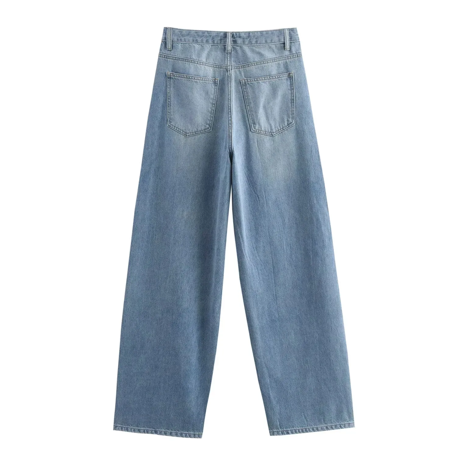 Women's Casual Daily Street Simple Style Solid Color Full Length Jeans display picture 4