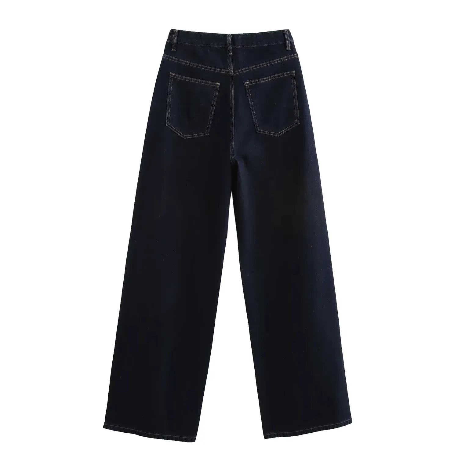 Women's Casual Daily Street Simple Style Solid Color Full Length Jeans display picture 8