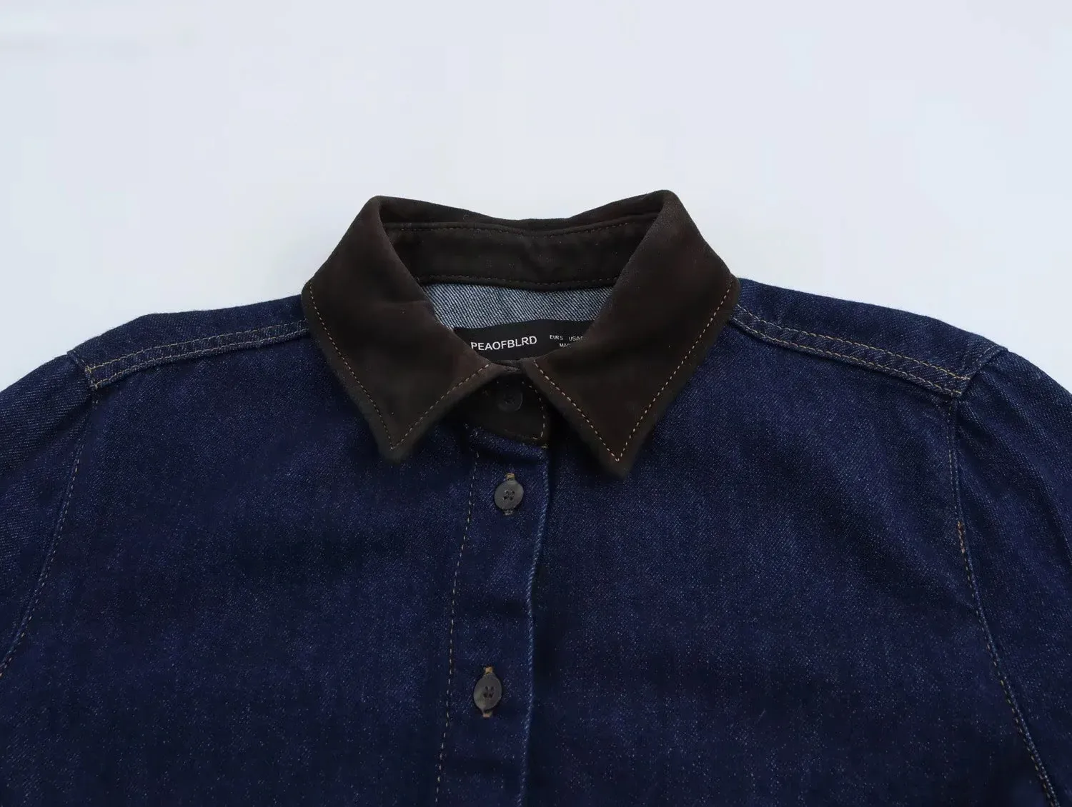 Women's Blouse Long Sleeve Blouses Contrast Collar Vintage Style Color Block display picture 10
